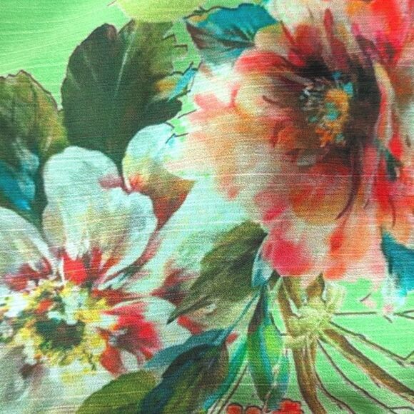 Jay Godfrey Strapless Romper Shorts Outfit sz 6 Floral Greenery Roses Flowers - Picture 15 of 16